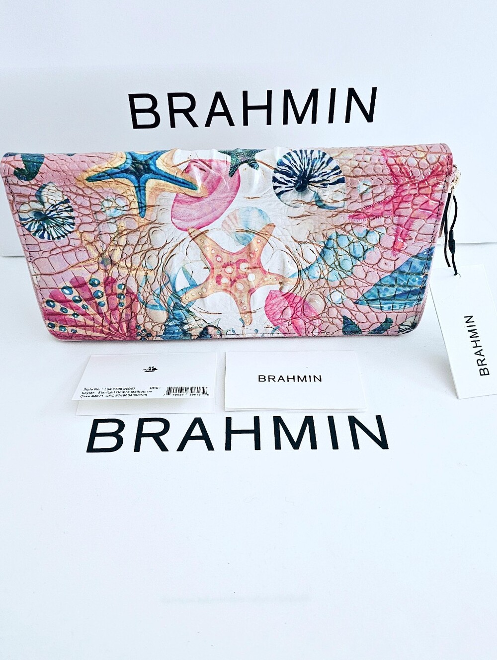 NWT Brahmin STARLIGHT OMBRE Skyler Clutch